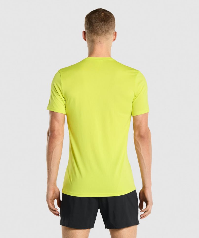 Men's Gymshark Arrival T-Shirts Yellow | NZ 6VIHFD